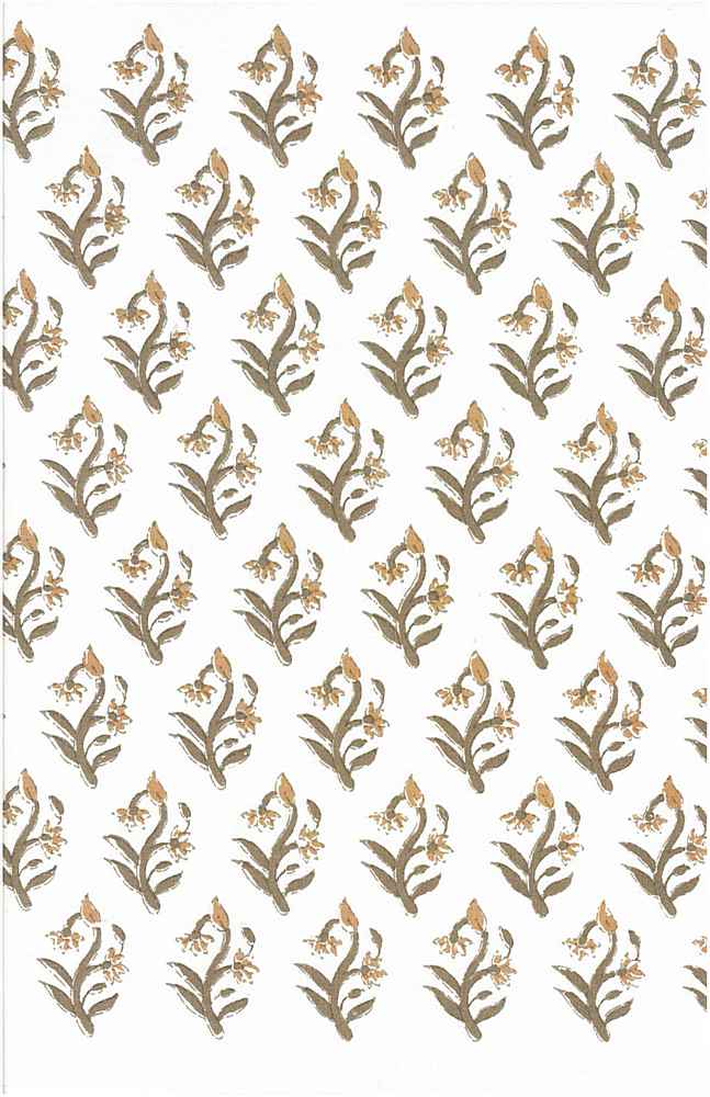 9235/2 WOOD BLOCK PRINT LOOK COUNTRY STYLE FARMHOUSE DECOR INDIAN NEUTRALS COTTON