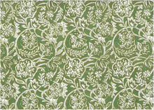 Load image into Gallery viewer, 9230/4 SWATCH-FERN AQUA TEAL GREEN BLOCK PRINT LOOK COUNTRY STYLE COTTON
