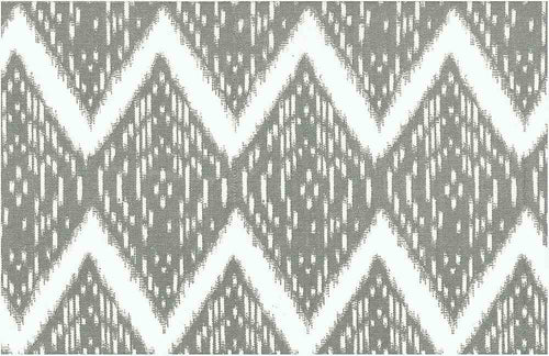 0904/3 SWATCH-PUTTY/WHITE IKAT LOOK INDIAN DECOR MODERN STYLE NEUTRALS PRINTS COTTON
