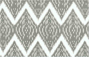 0904/3 SWATCH-PUTTY/WHITE NEUTRALS PRINTS COTTON IKAT LOOK MODERN STYLE INDIAN DECOR