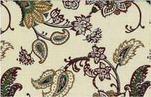 Load image into Gallery viewer, 0932/4 SWATCH-WINE CARAMEL NEUTRALS PRINT COTTON BOHO DECOR BLOCK LOOK INDIAN
