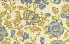 Load image into Gallery viewer, 0950/1 SWATCH-SUN CHAMBRAY BLOCK PRINT LOOK COUNTRY STYLE INDIAN DECOR COTTON SAND GOLD YELLOW
