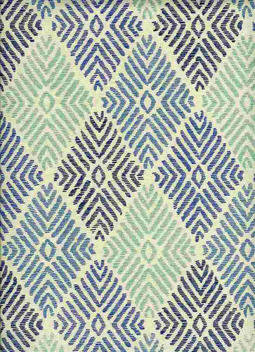 0959/1 SWATCH-BLUE COASTAL LIVING COUNTRY STYLE INDIAN DECOR LIGHT BLUES PRINTS COTTON