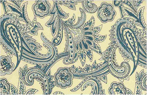 0966/1 SWATCH-RIVIERA LIGHT BLUES PRINT COTTON BLOCK LOOK COUNTRY STYLE COASTAL LIVING INDIAN DECOR