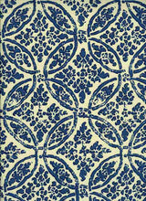 Load image into Gallery viewer, 0984/1 SWATCH-INDIGO COASTAL LIVING COUNTRY STYLE DARK BLUES INDIAN DECOR PRINTS COTTON
