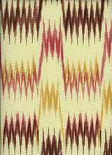 Load image into Gallery viewer, 0991/2 SWATCH-RED/GOLD BOHO DECOR IKAT LOOK PINK CORAL RED PURPLE PRINTS COTTON
