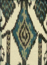 Load image into Gallery viewer, 0995/3 SWATCH-TEAL MULTI AQUA TEAL GREEN BOHO DECOR IKAT LOOK INDIAN PRINTS COTTON
