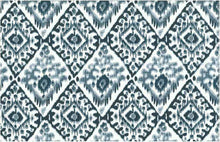 Load image into Gallery viewer, 0997/3 SWATCH-CHINA BLUES/WHITE DARK BLUES PRINTS COTTON IKAT LOOK INDIAN DECOR
