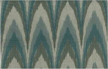 Load image into Gallery viewer, 1512/2 SWATCH-TEAL AQUA TEAL GREEN BOHO DECOR HANDWOVEN IKAT LOOK INDIAN SOUTHWEST
