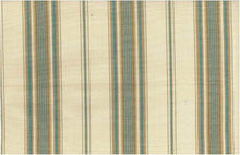 Load image into Gallery viewer, 2223/2 SWATCH-NAT/TEAL/TAN AQUA TEAL GREEN COUNTRY STYLE STRIPES
