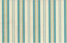 Load image into Gallery viewer, 2272/4 SWATCH-SEAGLASS AQUA TEAL GREEN COASTAL LIVING COUNTRY STYLE STRIPES
