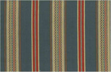 Load image into Gallery viewer, 2276/2 SWATCH-BLUE BOHO DECOR SOUTHWEST ETHNIC STRIPES
