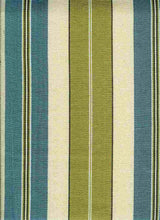 Load image into Gallery viewer, 2292/2 SWATCH-GREEN BLUE AQUA TEAL GREEN STRIPES COUNTRY STYLE COASTAL LIVING
