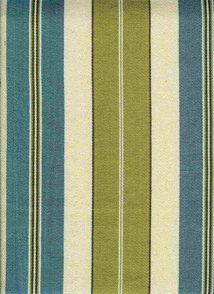 2292/2 SWATCH-GREEN BLUE AQUA TEAL GREEN COASTAL LIVING COUNTRY STYLE STRIPES
