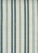 Load image into Gallery viewer, 2299/3 SWATCH-TEAL/WHITE AQUA TEAL GREEN COUNTRY STYLE FARMHOUSE DECOR STRIPES

