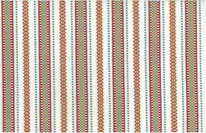 2323/1 SWATCH-RED BOHO DECOR COUNTRY STYLE JACQUARDS PINK CORAL RED PURPLE SOUTHWEST ETHNIC STRIPES