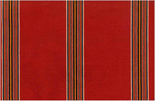 2333/1 SWATCH-RED PINK CORAL RED PURPLE SOUTHWEST ETHNIC STRIPES DECOR