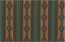 Load image into Gallery viewer, 2351/1 SWATCH-BROWN MULTI SOUTHWEST ETHNIC STRIPES DECOR
