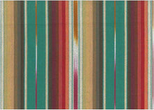Load image into Gallery viewer, 2355/1 SWATCH-TURQ MULTI IKAT SOUTHWEST STRIPES ETHNIC DECOR BOHO IKAT LOOK INDIAN
