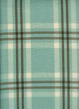 Load image into Gallery viewer, 3190/3 SWATCH-MINT AQUA TEAL GREEN CHECKS PLAIDS COASTAL LIVING COUNTRY STYLE FARMHOUSE DECOR

