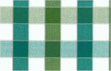 Load image into Gallery viewer, 3192/2 SWATCH-TURQ LEAF AQUA TEAL GREEN BOHO DECOR CHECKS PLAIDS COUNTRY STYLE
