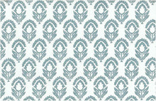Load image into Gallery viewer, 9202/3 SWATCH-POWDER BLUE/WHITE BLOCK PRINT LOOK COASTAL LIVING COUNTRY STYLE FARMHOUSE DECOR INDIAN LIGHT BLUES COTTON
