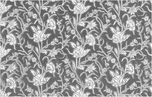 Load image into Gallery viewer, 9215/3 SWATCH-SMOKE/WHITE BLOCK PRINT LOOK COUNTRY STYLE FARMHOUSE DECOR INDIAN NEUTRALS COTTON

