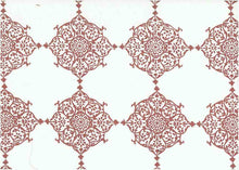 Load image into Gallery viewer, 9222/5 SWATCH-CLAY/WHITE PINK CORAL RED PURPLE PRINT COTTON BOHO DECOR BLOCK LOOK INDIAN
