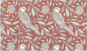 9223/6 SWATCH-FRENCH ROSE BLOCK PRINT LOOK BOHO DECOR COUNTRY STYLE INDIAN PINK CORAL RED PURPLE COTTON