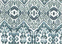 Load image into Gallery viewer, 9224/1 SWATCH-WEDGEWOOD BOHO DECOR COASTAL LIVING DARK BLUES IKAT LOOK INDIAN PRINTS COTTON
