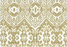 Load image into Gallery viewer, 9224/4 SWATCH-CASHEW BOHO DECOR IKAT LOOK INDIAN NEUTRALS PRINTS COTTON SAND GOLD YELLOW SOUTHWEST
