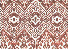 Load image into Gallery viewer, 9224/6 SWATCH-LACQUER RED BOHO DECOR IKAT LOOK INDIAN PINK CORAL RED PURPLE PRINTS COTTON SOUTHWEST
