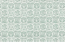 Load image into Gallery viewer, 9226/5 SWATCH-SEAGLASS AQUA TEAL GREEN BLOCK PRINT LOOK COASTAL LIVING COUNTRY STYLE COTTON
