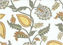 Load image into Gallery viewer, 9227/2 SWATCH-AUTUMN BLOCK PRINT LOOK COTTON SAND GOLD YELLOW
