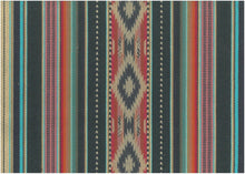 Load image into Gallery viewer, 2362/2 TEAL AQUA TEAL GREEN BOHO DECOR SOUTHWEST ETHNIC STRIPES
