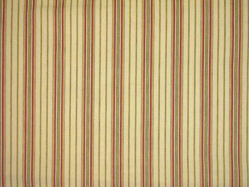 2068/1 SWATCH-CREAM/RED COUNTRY STYLE INDIAN DECOR PINK CORAL RED PURPLE STRIPES