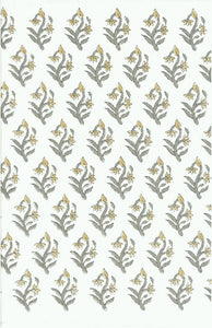9235/4 SWATCH-SMOKE BLOCK PRINT LOOK COUNTRY STYLE FARMHOUSE DECOR INDIAN NEUTRALS COTTON