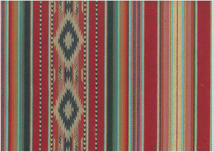 2362/1 SWATCH-BERRY BOHO DECOR PINK CORAL RED PURPLE SOUTHWEST ETHNIC STRIPES