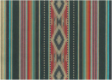 Load image into Gallery viewer, 2362/2 SWATCH-TEAL AQUA TEAL GREEN BOHO DECOR SOUTHWEST ETHNIC STRIPES
