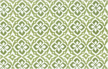 Load image into Gallery viewer, 9232/3 SWATCH-MOSS AQUA TEAL GREEN PRINT COTTON BLOCK LOOK COUNTRY STYLE COASTAL LIVING INDIAN DECOR
