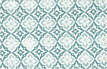 Load image into Gallery viewer, 9232/5 SWATCH-AQUA TURQ AQUA TEAL GREEN COASTAL LIVING COUNTRY STYLE MODERN PRINTS COTTON
