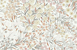 9233/6 SWATCH-CORAL TINT COASTAL LIVING COUNTRY STYLE PINK CORAL RED PURPLE PRINTS COTTON