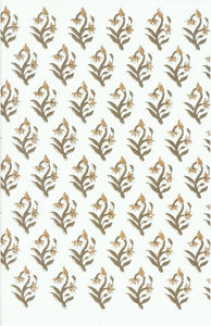 9235/2 SWATCH-WOOD BLOCK PRINT LOOK COUNTRY STYLE FARMHOUSE DECOR INDIAN NEUTRALS COTTON