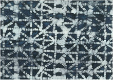 Load image into Gallery viewer, 1600/1 SWATCH-LATTICE DARK BLUES PRINTS COTTON BOHO DECOR IKAT LOOK INDIAN

