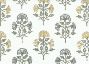 9609/2 SWATCH-GRAY/SAND/LW NEUTRALS PRINT COTTON FARMHOUSE DECOR BLOCK LOOK COUNTRY STYLE INDIAN
