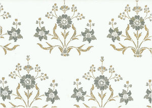 9617/2 SWATCH-CAFE/LW BLOCK PRINT LOOK COUNTRY STYLE FARMHOUSE DECOR INDIAN NEUTRALS COTTON