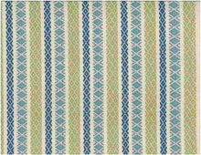 Load image into Gallery viewer, 2193/3 OLIVE/BLUES AQUA TEAL GREEN STRIPES JACQUARDS FARMHOUSE DECOR COASTAL LIVING
