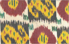 Load image into Gallery viewer, 1094/1 RED/YEL/BLK SAND GOLD YELLOW HANDWOVEN IKAT BOHO DECOR LOOK INDIAN
