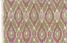 Load image into Gallery viewer, 1503/4 PINK/GREEN AQUA TEAL GREEN PINK CORAL RED PURPLE HANDWOVEN IKAT SOUTHWEST DECOR BOHO LOOK INDIAN
