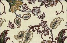 Load image into Gallery viewer, 0932/4 WINE CARAMEL BLOCK PRINT LOOK BOHO DECOR INDIAN NEUTRALS COTTON
